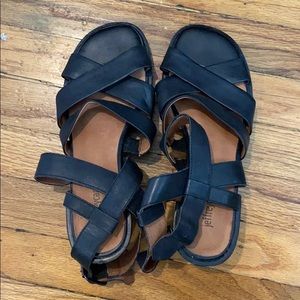 Jeffrey Campbell black leather sandals